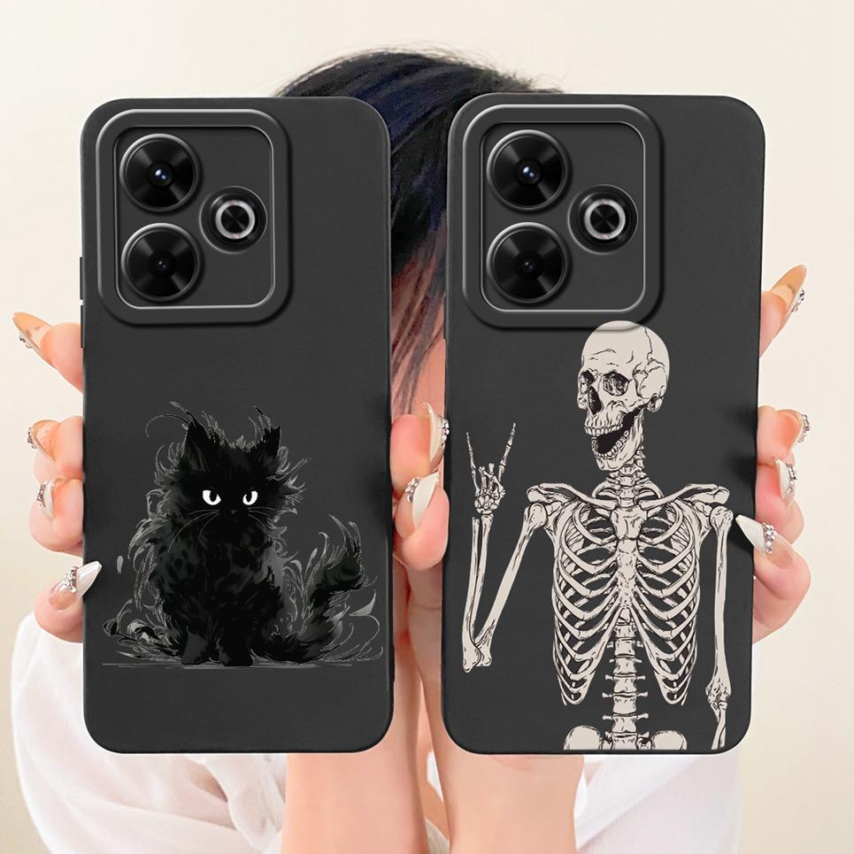 Ốp Điện Thoại Cho Xiaomi Redmi 13x 4G / Redmi 13 4G 5G Vỏ Silicon Lỏng Hoạt Hình Rồng Ngộ nghĩnh Mèo Biển Họa Tiết Ốp Lưng