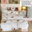 Bộ Chăn ga 4 món chất liệu cotton đũi thoáng mát kèm họa tiết cappybara dễ thương cho bé Memminbedding