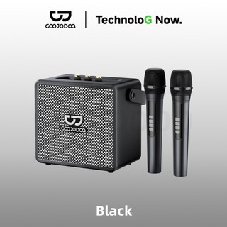 Loa không dây Karaoke Gỗ GOOJODOQ 2 Micro, Hỗ trợ TF/USB/AUX, Âm thanh hay, Giá Tốt