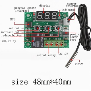【vạn】Mô-đun công tắc nhiệt XH-W1209 DC 12V dùng để bật tắt quạt, sưởi, máy nén dựa trên ngưỡng nhiệt cài đặt chính xác.