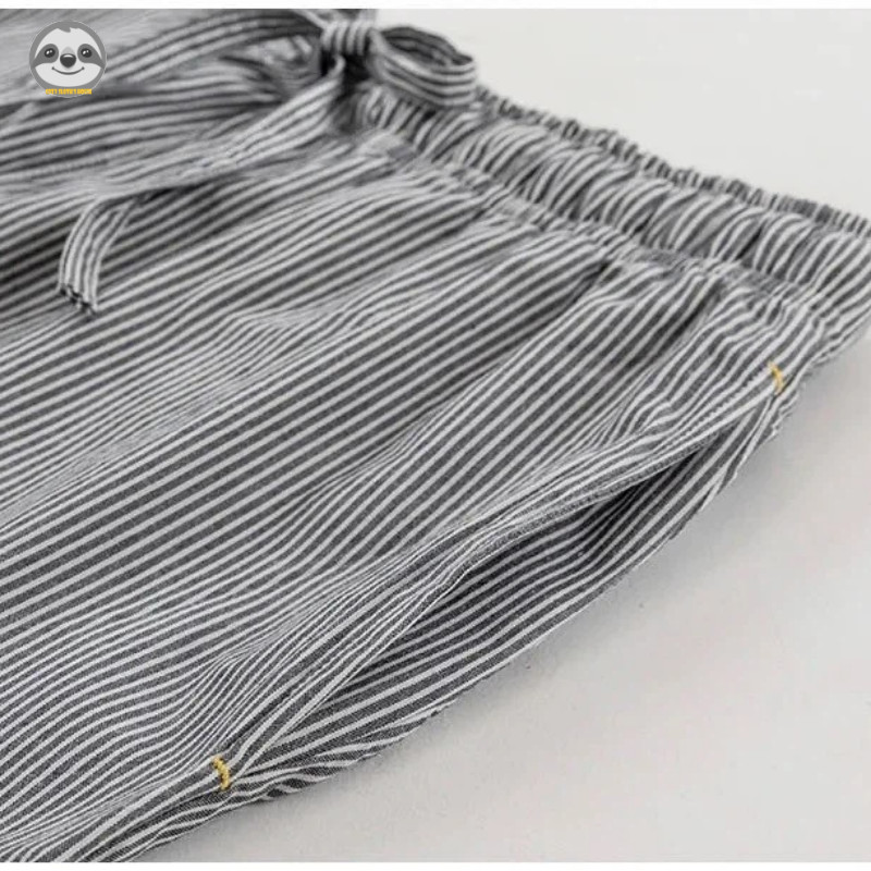 Quần Pyjama và Quần Yếm Cặp Đôi Style Nhật Bản, Chất Liệu Cotton Nguyên Chất, Dáng Rộng Thoải Mái Cho Ngày Hằng Ngày