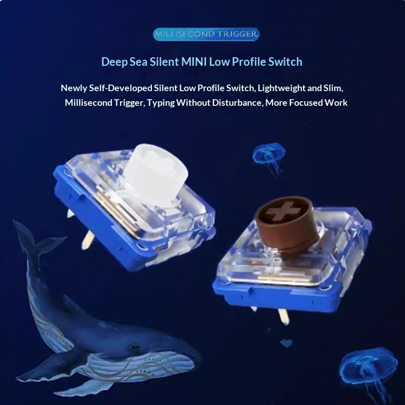 Switch Deep Sea Silent MINI Low Profile 2.8mm Siêu Êm | KCAP - World of Keycaps