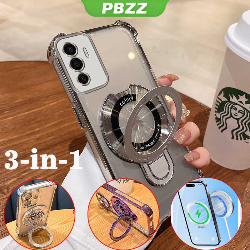 FOR ốp lưng [3 trong 1] Ốp điện thoại cho Vivo V20 Pro V21 V23 v23e 5g Ốp mềm Ốp chống sốc Silicon thiết kế mới mỏng trong suốt 360 ° thẩm mỹ có giá đỡ sjxmszj01