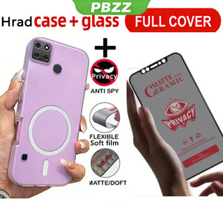 Vỏ kính cường lực chống riêng tư bằng gốm sứ 2 trong 1 màu thạch cho Realme C21Y C25Y c15 c12 c25s c25 c20 c11 2020 C2 C21 2021 Vỏ điện thoại Vỏ thiết kế mới thẩm mỹ GDMKFBS03
