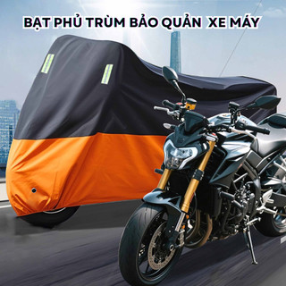 (SẴN) Bạt Phủ Xe Máy Vải Dù Chống Thấm Cao Cấp, Áo Trùm Xe Máy Phản Quang Chống Nắng Mưa Ngoài Trời