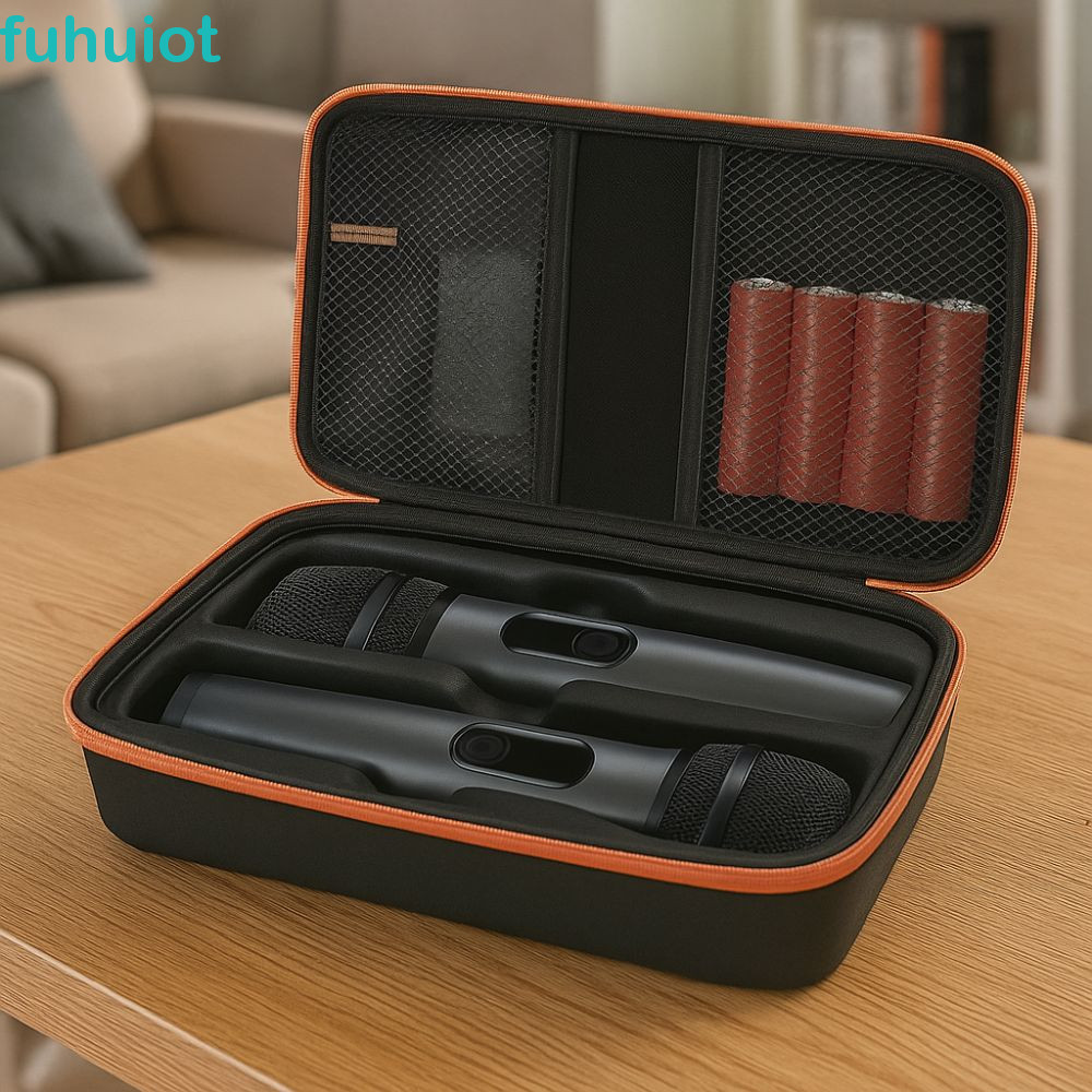Hộp đựng micro không dây FUHUIOT, Hộp đựng micro có thể điều chỉnh cầm tay, Túi du lịch Mic chống sốc đa năng Chuyến đi công tác