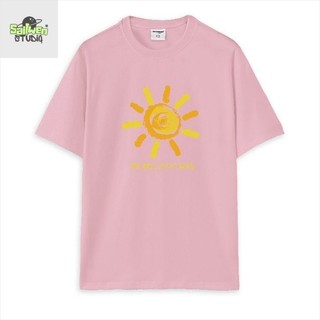 Áo thun nam in hình hoạt hình mặt trời, kiểu dáng thời trang, cổ tròn, thoải mái, phong cách retro Mỹ thường ngày.