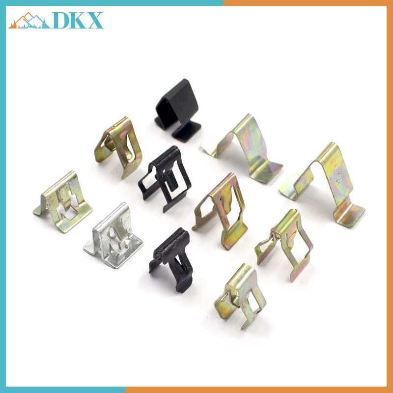 DKX 10 Chiếc Đa Năng Tự Động Mặt Trước Bảng Điều Khiển Dash Giữ Đinh Tán Chốt Loại U Kẹp Cho Tất Cả Xe Ô Tô Bảng Viền Kẹp Kim Loại.