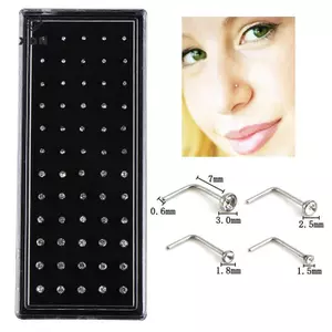 <![Mina] Mũi nhẫn xương stud với đá pha lê kim cương giả - Set 60 cái