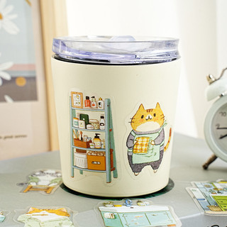 ENWEI 15 Cái [Dòng thì thầm cư trú] Hồng Dreamy Slumber Ấm áp Fuzzy Ôm Nhãn dán PET Tạp chí Trang trí Collage Scrapbooking Đồ dùng
