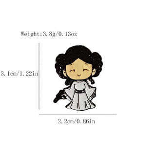 6 Cái / bộ Dễ Thương Chiến Tranh Giữa Các Vì Sao Darth Vader Yoda Master Kim Loại Huy Hiệu Phim Thổ Cẩm Trang Trí Phụ Kiện