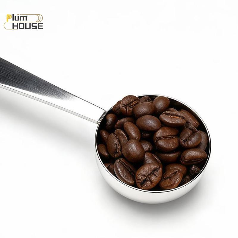 Muỗng Cà Phê Bằng Thép Không Gỉ 2 Trong 1 PlumHOUSE 15 / 20 / 30ml Tamping Thìa Cà Phê Đa Năng Kép Bột Búa Tamper Để Đo Và Tamping VN