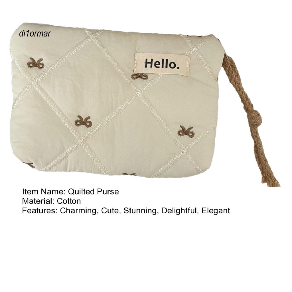DI Quilted Ví Nhỏ Dễ Thương Cotton Quilted Hoa Ví Đựng Tiền Xu Mini Dây Kéo Túi Đựng Mỹ Phẩm Du Lịch Nhỏ Dễ Thương Cho Nữ Bé Gái – Hoàn Hảo Cho Máy Ảnh Kỹ Thuật Số