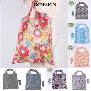 JKDESIGN Túi mua sắm có thể gập lại Túi Tote tạp hóa Gói đeo vai Túi mua sắm có thể tái sử dụng
