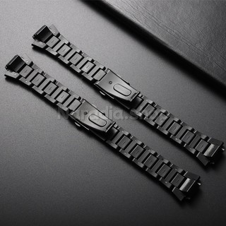 Dây đeo đồng hồ bằng thép nhựa 16mm cho Casio DW5600 DW6900 GWM5610 GA2100 G5600 Đen Giao diện lồi Dây đeo đồng hồ thể thao