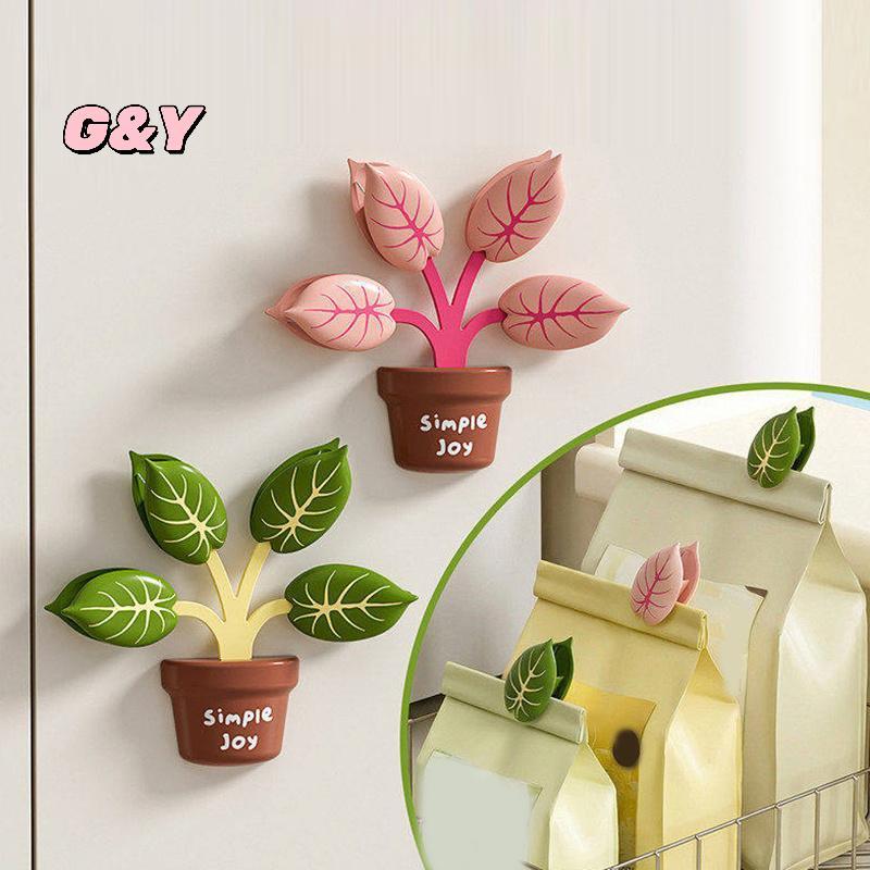 [G & Y-t] Kẹp túi ốc sên từ tính có thể tái sử dụng Giá đỡ kẹp niêm phong thực phẩm có nam châm cho tủ lạnh Tủ lưu trữ nhà bếp văn phòng [Mới]