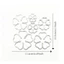Sáu Mảnh Hoa Kim Loại Thép Carbon Cắt Khuôn Thêu Sò Dập Nổi Khắc Bản Mẫu DIY Album Ảnh Thiệp Chúc Mừng Cắt Chết Giấy Thủ Công Dụng Cụ