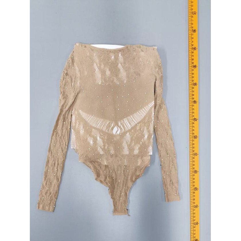 Milyfashion Áo sơ mi có độ co giãn tốt, form slim-fit, phong cách gợi cảm với cổ tròn và tay dài, phù hợp để nhảy múa