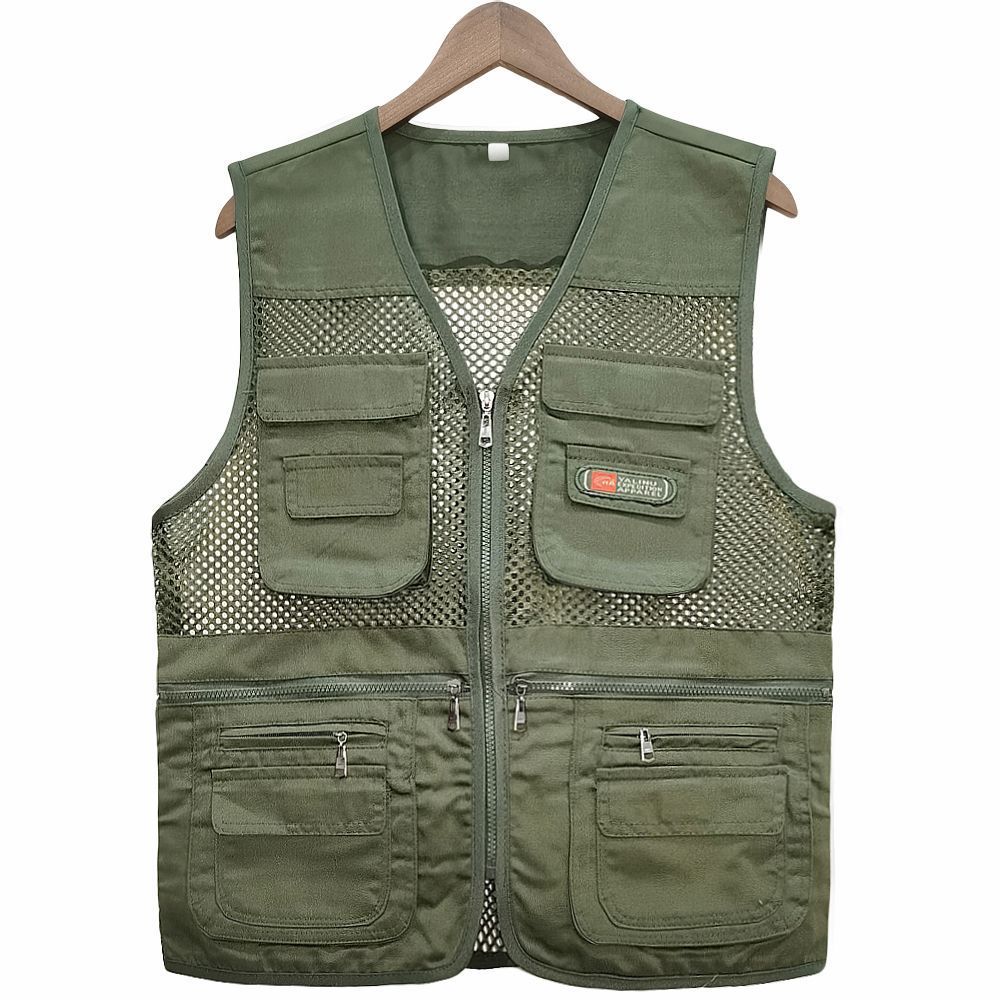Áo vest nam mỏng nhẹ, nhanh khô mùa hè, nhiều túi tiện lợi cho câu cá và chụp ảnh