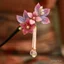 Kẹp Tóc Handmade Phong Cách Trung Hoa - Lụa Nhung và Gỗ Đàn Hương, Họa Tiết Hoa, Phụ Kiện Cho Hanfu Hàng Ngày