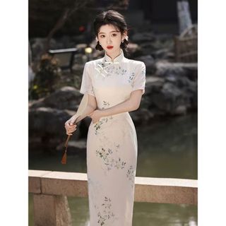 Đầm bé gái phong cách mới, cổ sườn xám, cao cấp, phù hợp mùa hè