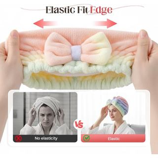 Khăn quấn tóc siêu thấm mềm nhẹ thắt nơ dùng lau tóc ướt nhanh khô cho tóc dài tóc ngắn tóc xoăn chất vải sợi nhỏ thấm hút tốt quấn chắc không dễ tuột phù hợp dùng sau khi gội đầu tại nhà và khi đi du lịch