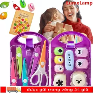 LUMELAMP DIY Puncher Craft Set, Bộ hình dạng đục lỗ thủ công bằng nhựa dành cho trẻ em, các dự án DIY sáng tạo Kích thước nhỏ với hộp lưu trữ Máy cắt hình dạng cho trẻ từ sáu tuổi trở lên