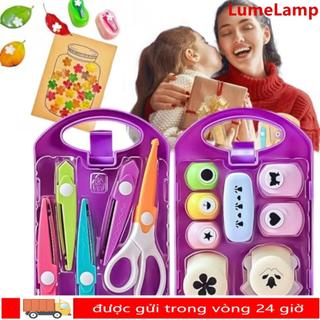 LUMELAMP DIY Puncher Craft Set, Bộ hình dạng đục lỗ thủ công bằng nhựa dành cho trẻ em, các dự án DIY sáng tạo Kích thước nhỏ với hộp lưu trữ Máy cắt hình dạng cho trẻ từ sáu tuổi trở lên