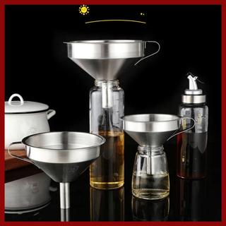 Phễu thép không gỉ SCANDIFY, bộ lọc tháo rời, miệng rộng, dụng cụ bếp mini kim loại, tránh tràn dầu