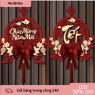【COD】Vật phẩm trang trí cửa nhà dịp Tết, hình chữ NĂM MỚI VUI VẺ cách điệu, làm bừng sáng không gian với niềm vui ngày x