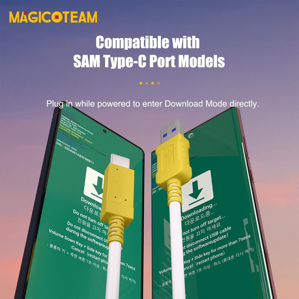 Chế độ tải xuống MAGICOTEAM SAM Cáp tải xuống chất lượng cao cho Samsung S8 / S9 / S10 / S20 / S21 / S22 / S23 / S24 / S25 NOTE Galaxy A53