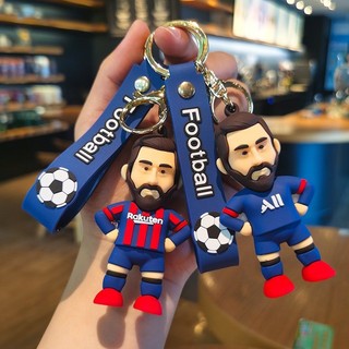 Sáng Tạo Jersey Cúp Bóng Đá Ngôi Sao Messi Móc Khóa Hoạt Hình Học Sinh Schoolbag Mặt Dây Chuyền Quà Tặng