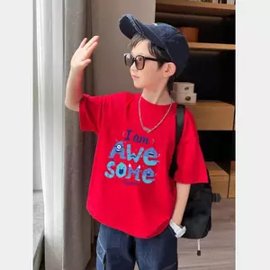 Thích Hợp Mùa Hè, Áo Hàng Mới, Gái Trai, Phong Cách, In Tay, Cotton, Nhỏ Trẻ, Chất Liệu