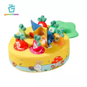 Gamchiano Hộp đựng khăn giấy cho bé Thảm cà rốt Vui nhộn Kỹ năng tinh tế Phát triển trí não Thu hoạch cà rốt