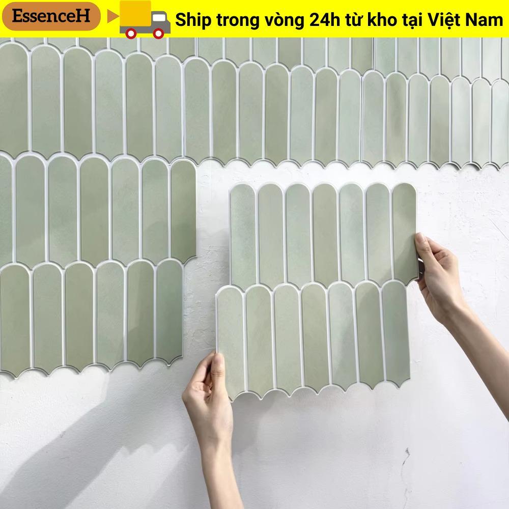 Nhãn dán tường ESSENCEH, Ngói dán tường vảy cá PVC, Khuôn tự dính di động Chống thấm nước chống nước chống thấm nước cho phòng tắm nhà bếp