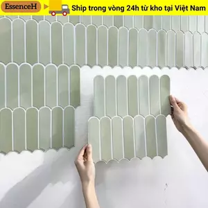 Nhãn dán tường ESSENCEH, Ngói dán tường vảy cá PVC, Khuôn tự dính di động Chống thấm nước chống nước chống thấm nước cho phòng tắm nhà bếp