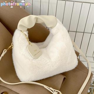 Khung Ảnh Nữ Sang Trọng Túi Xách Ruched Tay Cầm Nhỏ Nữ Đeo Vai Túi Tote Thường Ngày Nửa Mặt Trăng Hobos Túi Mùa Đông VN