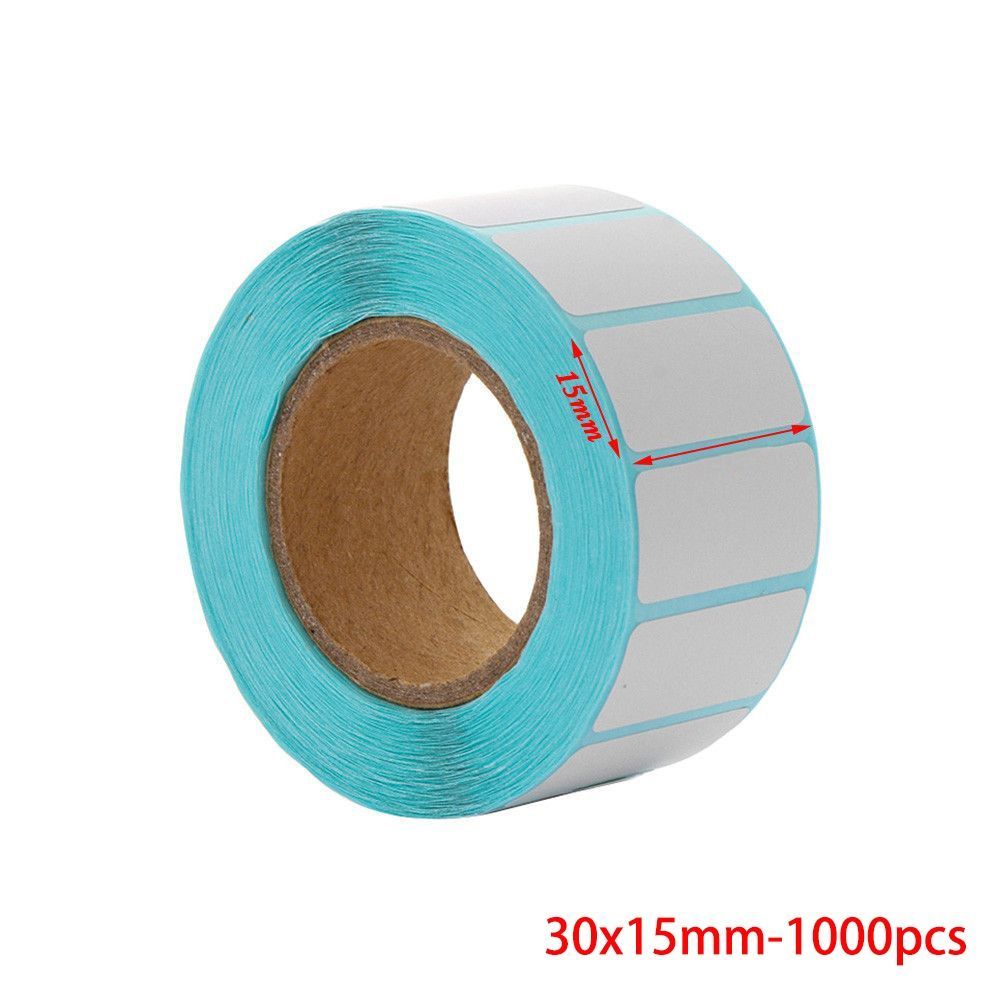 HAPPYNOOK 1000 Cái / Cuộn Thẻ Giấy Dính Giá Siêu Thị Thẻ Trống Chống Thấm Nước