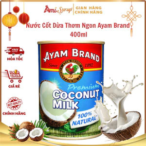 Nước Cốt Dừa Thơm Ngon Ayam Brand Coconut Milk - Hộp Thiếc 400ml Béo Ngậy Sánh Mịn