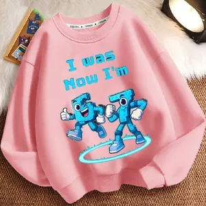 Trẻ Em Dễ Thương Six Seven 67 Hoạt Hình Đồ Họa Áo Rời Cổ Tròn Áo Chui Đầu Mùa Đông