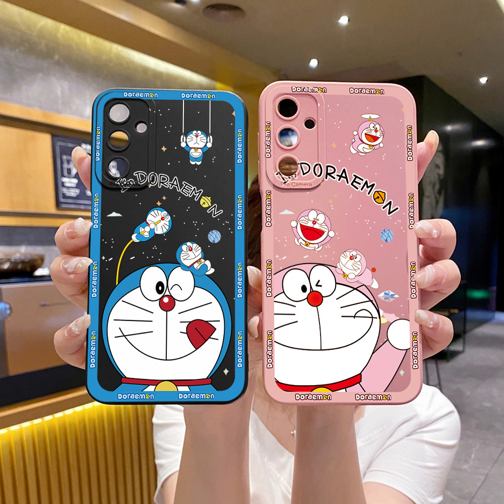 Tương thích với Samsung Galaxy A07 A17 A16 A06 A15 A05 A35 A55 A14 A37 A57 A34 A54 Smile Doremon Vỏ Bảo Vệ Ống Kính