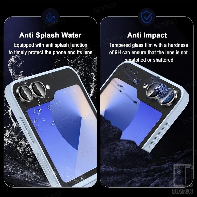 Dành Cho Samsung Galaxy Z Fold5 Ultra HD Hợp Kim Nhôm Ống Kính Máy Ảnh Kính Cường Lực Cho Samsung Galaxy Z Flip5 Điện Thoại Mặt Sau Ống Kính Vòng Bảo Vệ