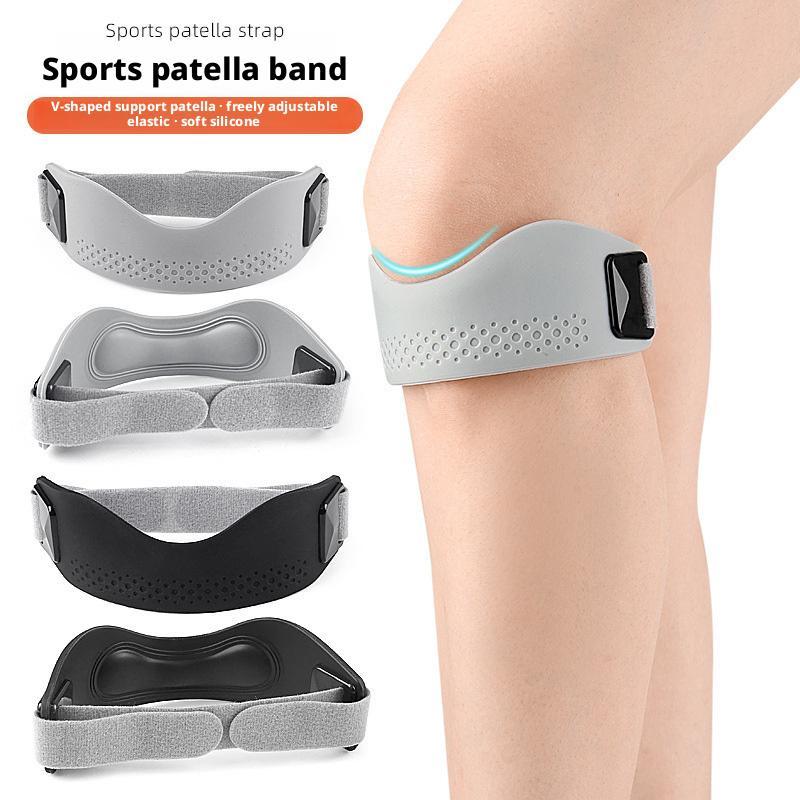 Silicone Patella Tendon Dây Đeo Bảo Vệ Cố Định Hỗ Trợ Đầu Gối, Đàn Hồi Cao