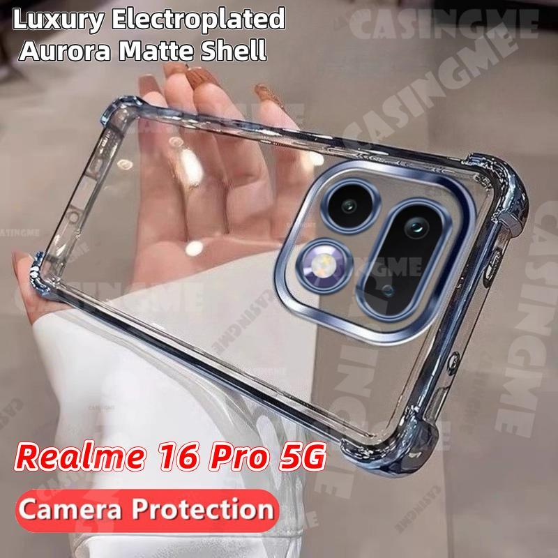Vỏ bảo vệ ống kính mạ Realme 16 Pro 5G 2026 cho Realme 16 Realme16 16Pro 16x 16T Pro Plus + 4G 5G 2026 FOUR Corners Vỏ điện thoại bảo vệ chống sốc Ốp lưng chống sốc