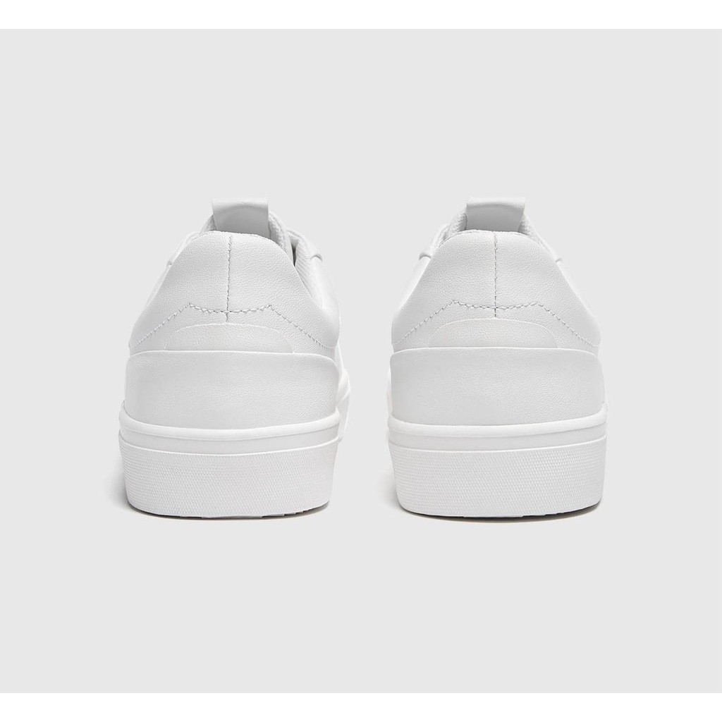 [Siêu Sale] Giày sneaker Pull&Bear chính hãng All white Classic - Trắng Dáng cổ điển