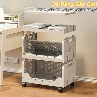 Giá Kệ Đựng Sách Tủ kệ đựng tài liệu văn phòng di động Lắp ráp đơn giản, thiết kế có bánh xe tiện lợi