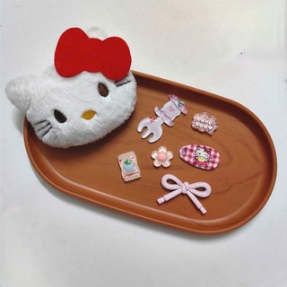Set charm đầu mèo HELLO KITTY  bằng vải -Charm Gắn Dép DIY Phong Cách Kawaii, Phụ Kiện Trang Trí Dép - 7 SET TÙY CHỌN