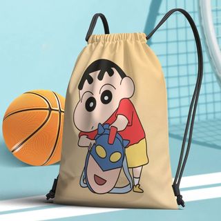Hoạt Hình Hoạt Hình Sinh Viên Crayon Shin-Chan Series Sinh Viên Dây Rút Túi Bảo Quản Vai Đôi Dung Tích Lớn Túi Bóng Rổ Di Động Có Giá Trị Cao