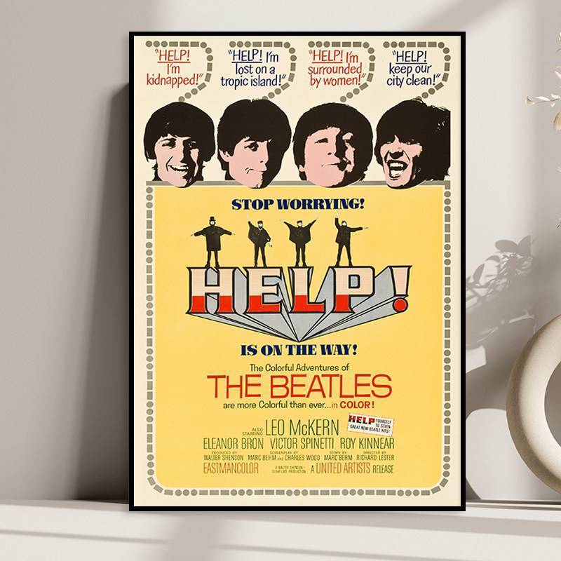 The Beatles Canvas Poster Ban Nhạc Rock Anh Âm Nhạc Ngôi Sao Nghệ Thuật Treo Tường Cho Gia Đình Cafe Thanh Trang Trí