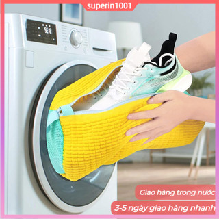 Túi giặt giày sạch chống hư tổn, có vỏ, tái sử dụng, phù hợp mọi loại giày